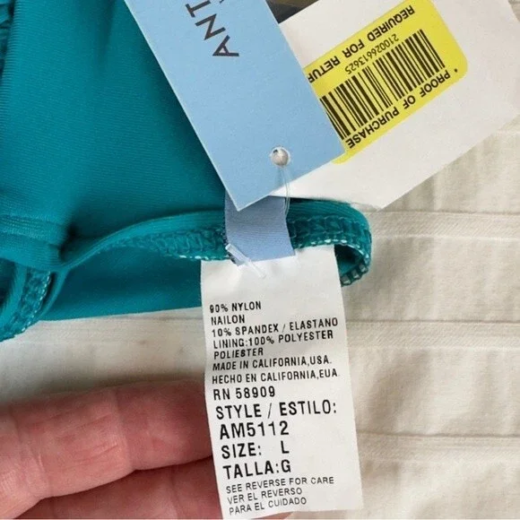 Antonio Melani Aqua Bikini - Top Large/Bottoms Medium - NWT - Picture 4 of 11